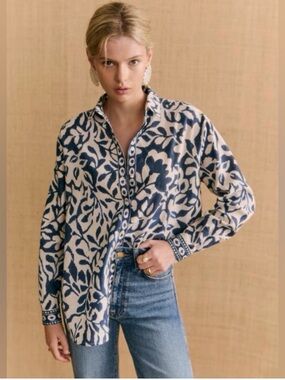 EUC Sezane Maxy  Shirt - Sezane x Momoni in Sybel size 38
